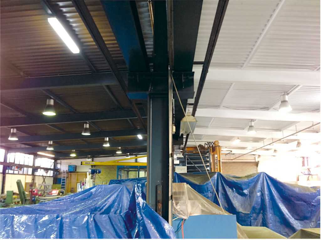 Coatings in production halls