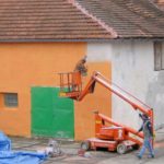 Penetrace fasády a následný nástřik fasádní barvy STO ( Plzeňský kraj okres Klatovy)