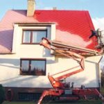Údržba střechy domu z pracovních plošin ( Karlovarský kraj okres Karlovy Vary)